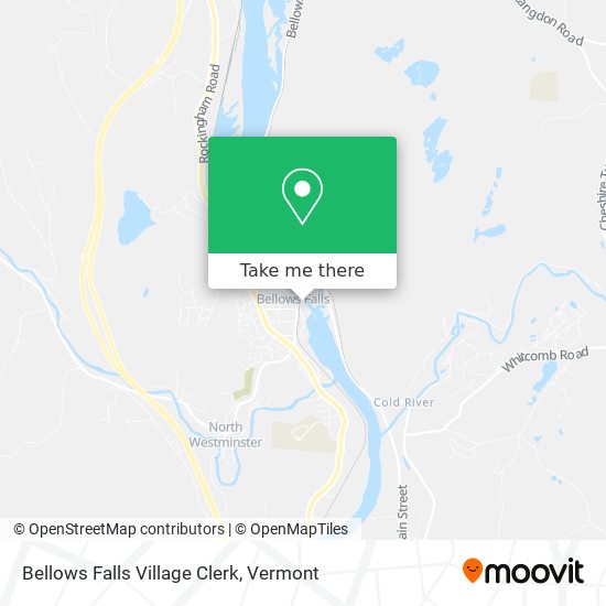 Mapa de Bellows Falls Village Clerk