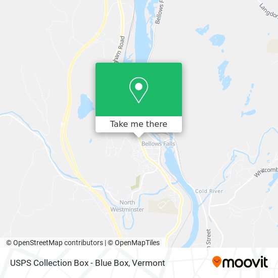 USPS Collection Box - Blue Box map