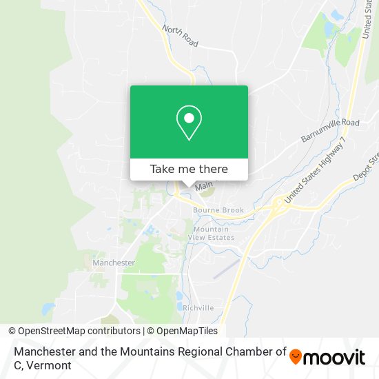 Mapa de Manchester and the Mountains Regional Chamber of C