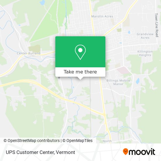 Mapa de UPS Customer Center