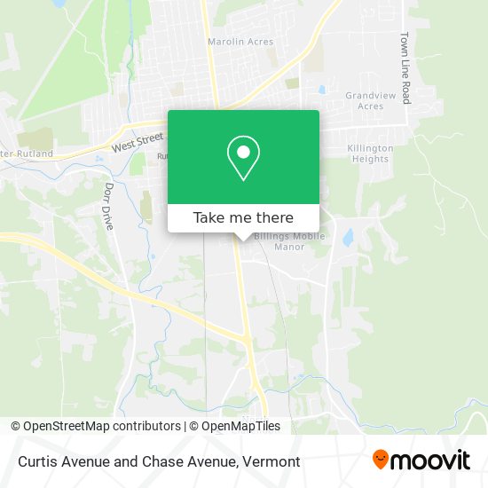 Curtis Avenue and Chase Avenue map