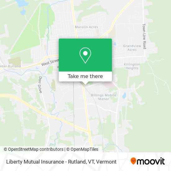 Liberty Mutual Insurance - Rutland, VT map