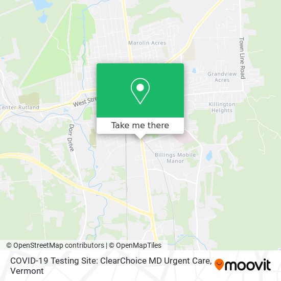 Mapa de COVID-19 Testing Site: ClearChoice MD Urgent Care