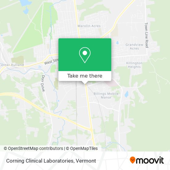 Corning Clinical Laboratories map