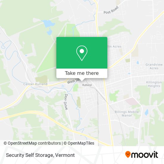 Security Self Storage map