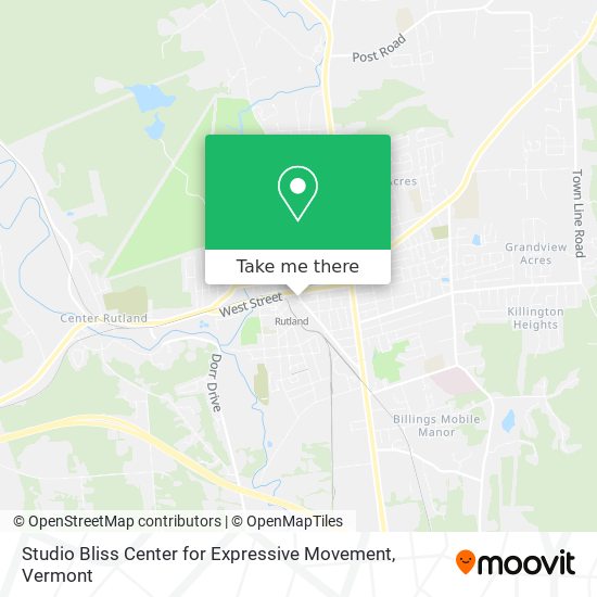 Mapa de Studio Bliss Center for Expressive Movement