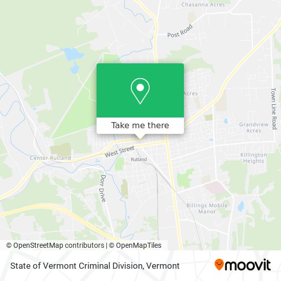 State of Vermont Criminal Division map