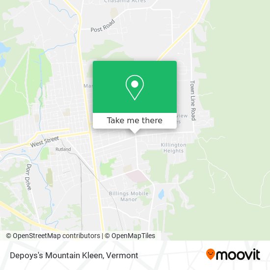 Depoys's Mountain Kleen map