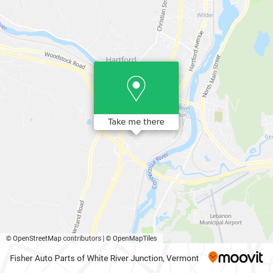 Mapa de Fisher Auto Parts of White River Junction