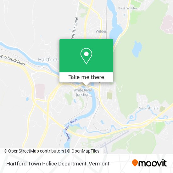 Hartford Town Police Department map
