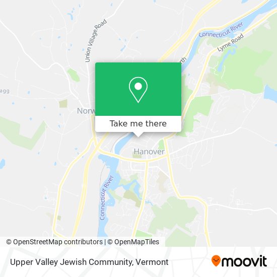 Upper Valley Jewish Community map