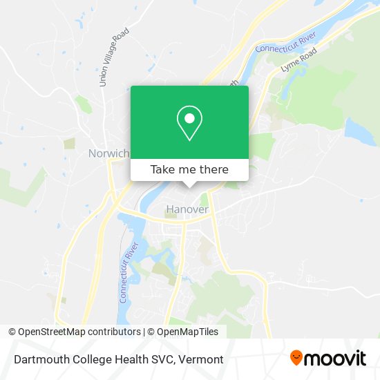 Mapa de Dartmouth College Health SVC