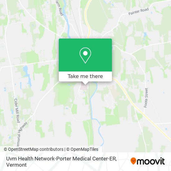 Mapa de Uvm Health Network-Porter Medical Center-ER