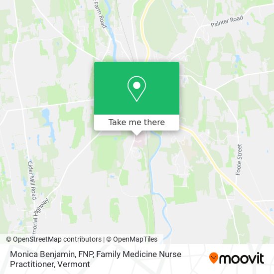 Monica Benjamin, FNP, Family Medicine Nurse Practitioner map
