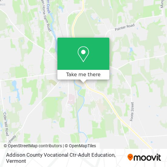 Addison County Vocational Ctr-Adult Education map