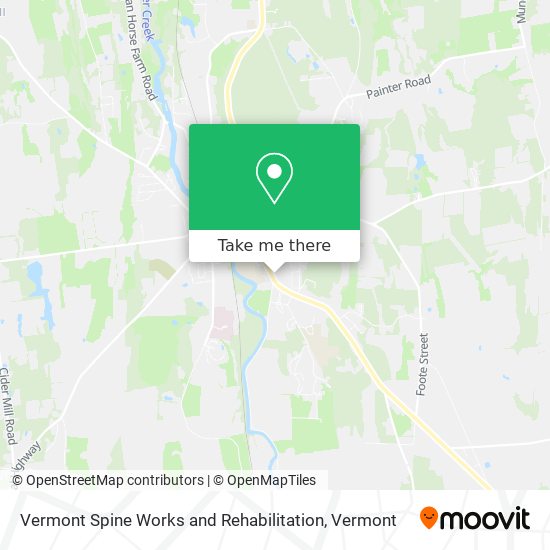 Mapa de Vermont Spine Works and Rehabilitation