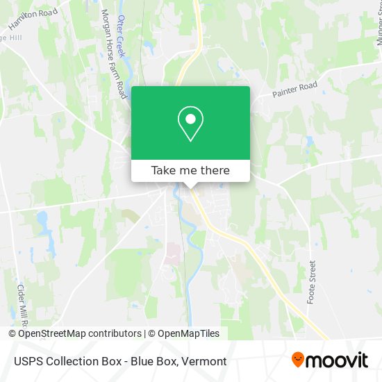 USPS Collection Box - Blue Box map