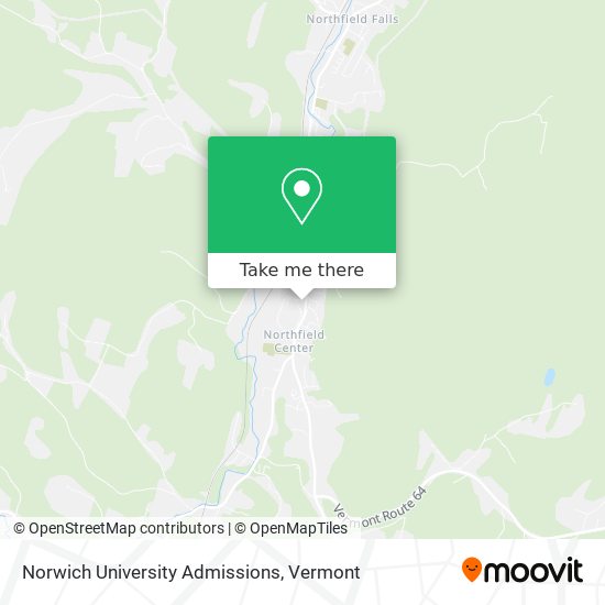 Mapa de Norwich University Admissions