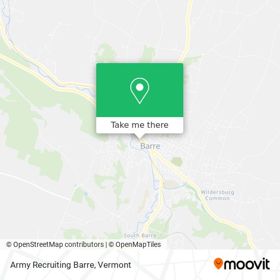 Army Recruiting Barre map