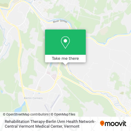 Rehabilitation Therapy-Berlin Uvm Health Network-Central Vermont Medical Center map
