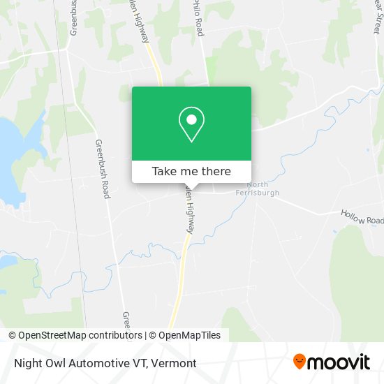 Mapa de Night Owl Automotive VT