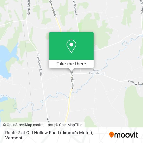 Route 7 at Old Hollow Road (Jimmo's Motel) map