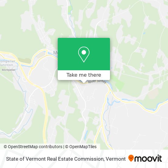 State of Vermont Real Estate Commission map