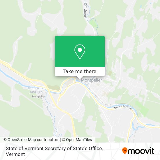 State of Vermont Secretary of State's Office map