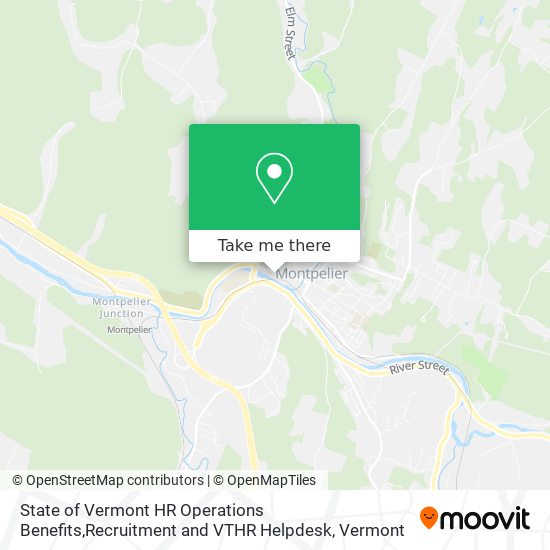 State of Vermont HR Operations Benefits,Recruitment and VTHR Helpdesk map
