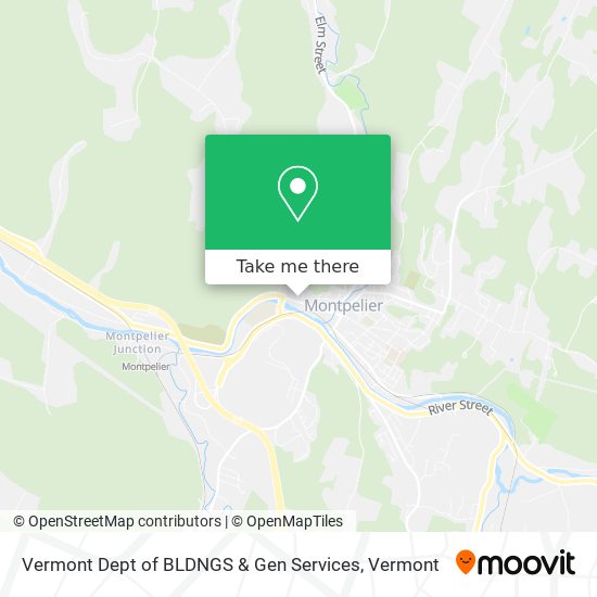 Mapa de Vermont Dept of BLDNGS & Gen Services