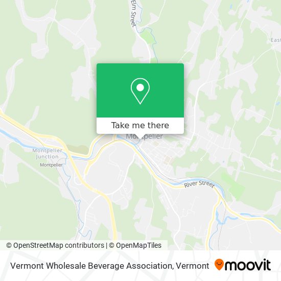 Mapa de Vermont Wholesale Beverage Association