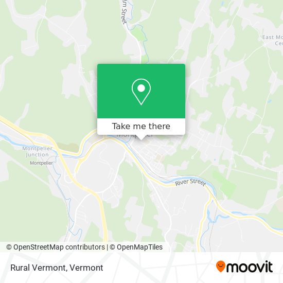 Rural Vermont map