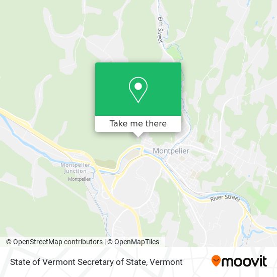 State of Vermont Secretary of State map
