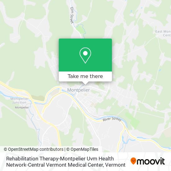 Rehabilitation Therapy-Montpelier Uvm Health Network-Central Vermont Medical Center map