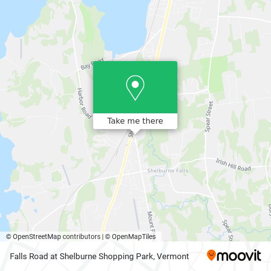 Falls Road at Shelburne Shopping Park map