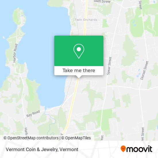 Mapa de Vermont Coin & Jewelry