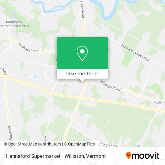 Mapa de Hannaford Supermarket - Williston