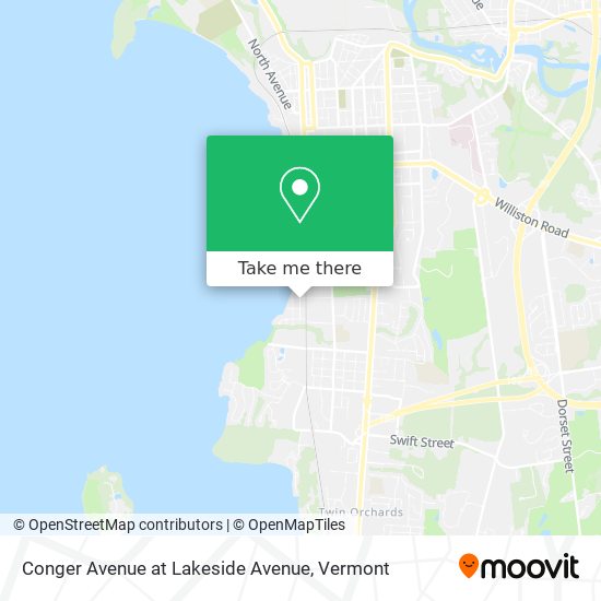 Conger Avenue at Lakeside Avenue map