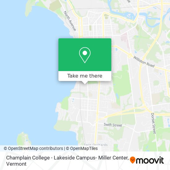 Champlain College - Lakeside Campus- Miller Center map
