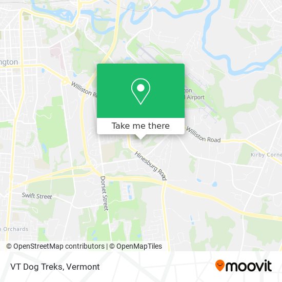 VT Dog Treks map