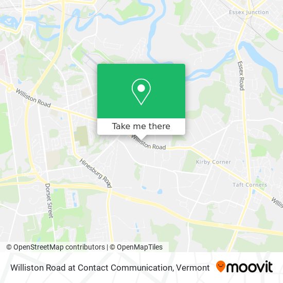 Williston Road at Contact Communication map