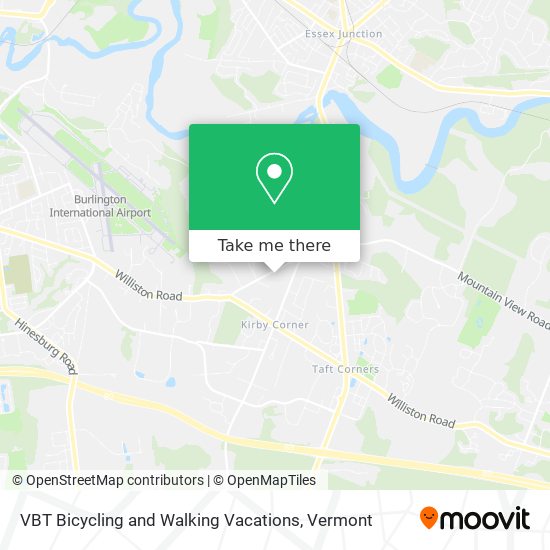 Mapa de VBT Bicycling and Walking Vacations