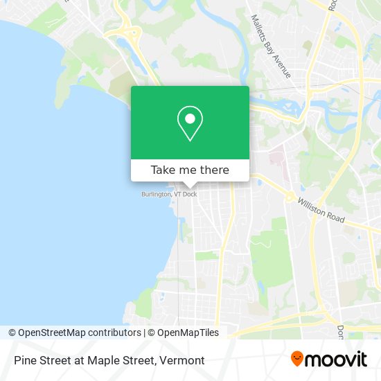 Mapa de Pine Street at Maple Street