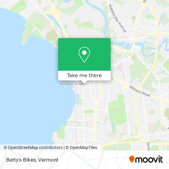 Betty's Bikes map
