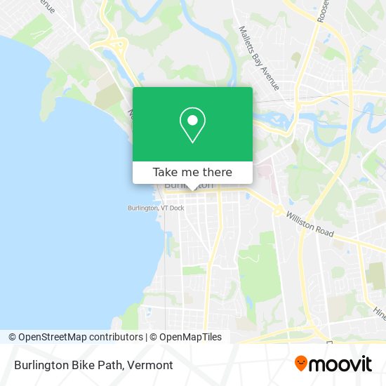 Mapa de Burlington Bike Path