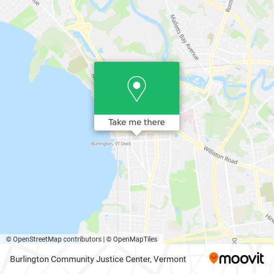 Burlington Community Justice Center map