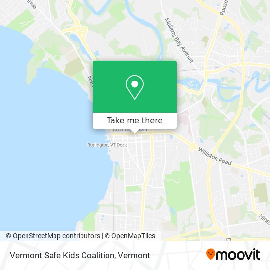 Mapa de Vermont Safe Kids Coalition