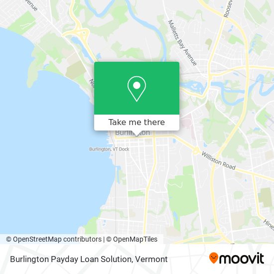 Mapa de Burlington Payday Loan Solution