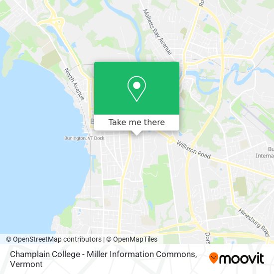 Mapa de Champlain College - Miller Information Commons