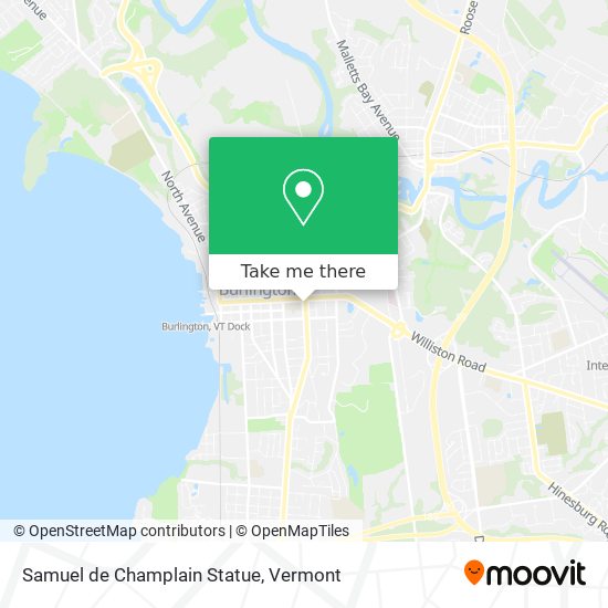 Samuel de Champlain Statue map